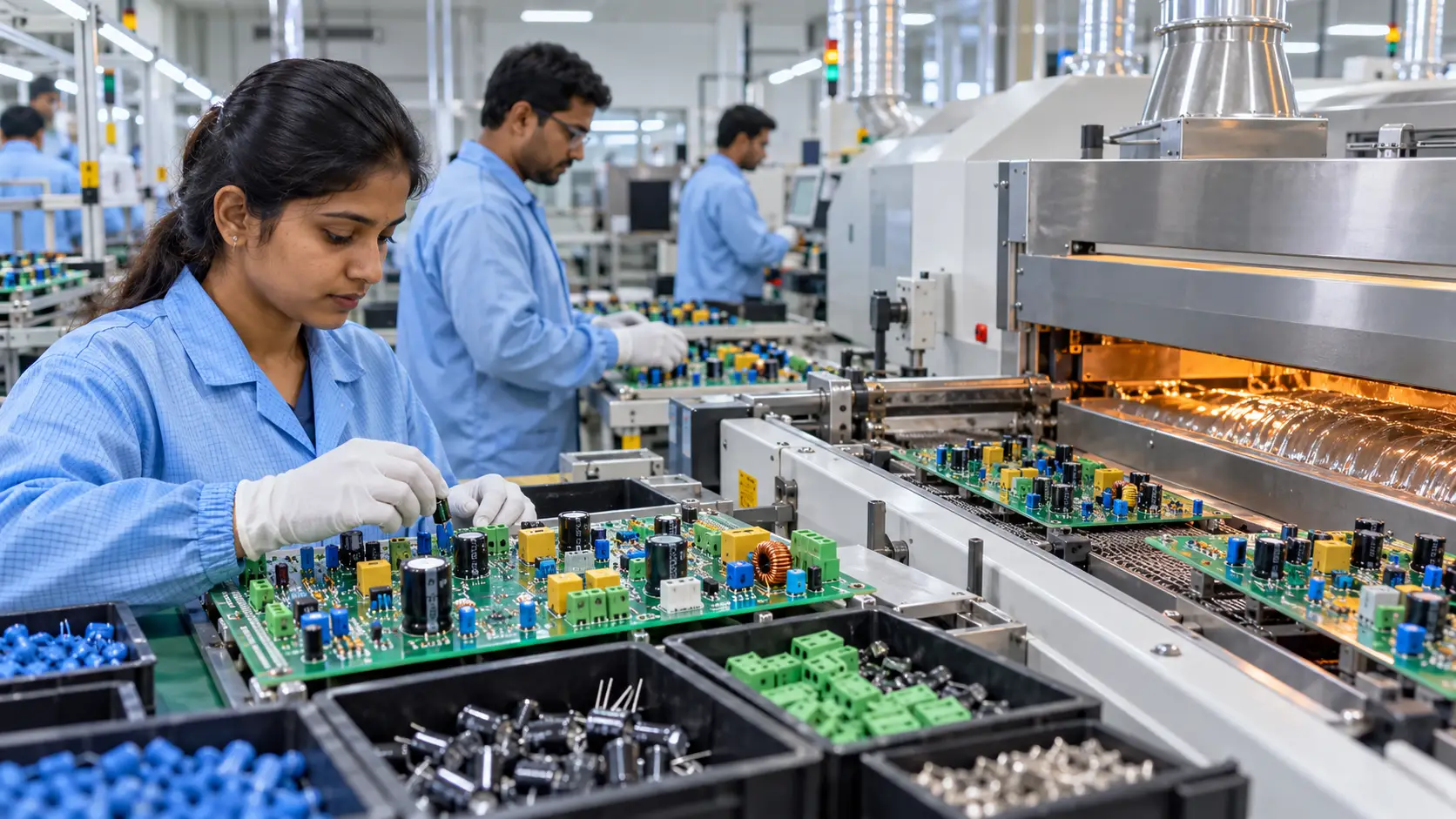 Through hole PCB assembly process in electronics manufacturing